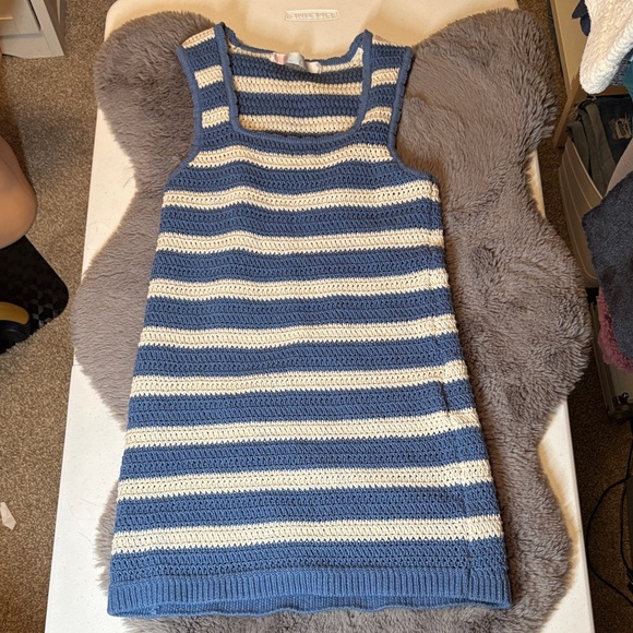 Free People Dresses & Skirts - Free People Blue and White Striped Dress